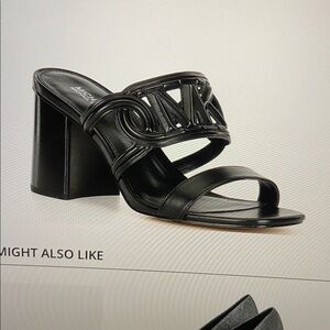 Michael Kors Black Logo Mules 7.5